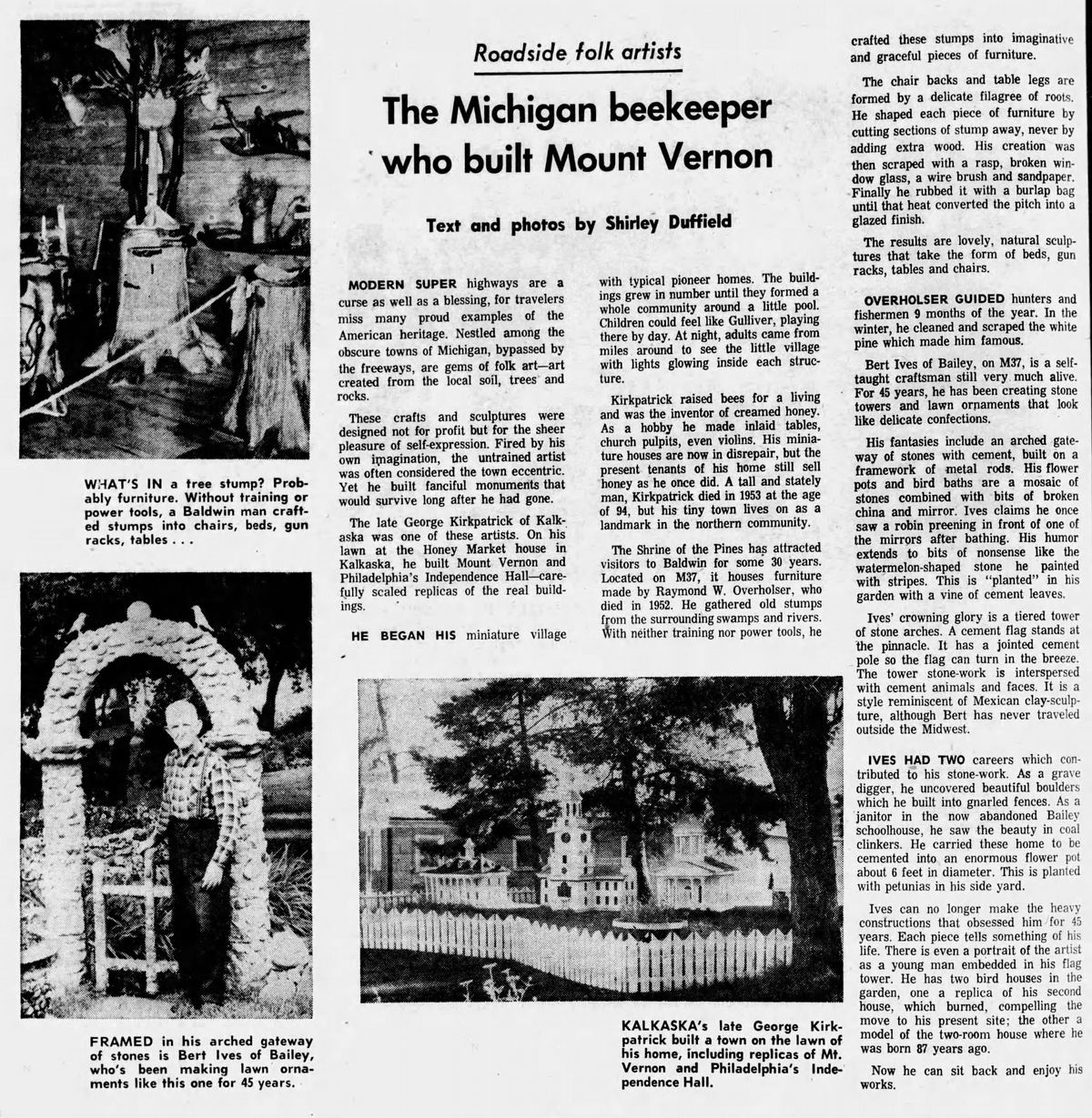 Kirkpatricks Miniature Village - Sept 1970 Article